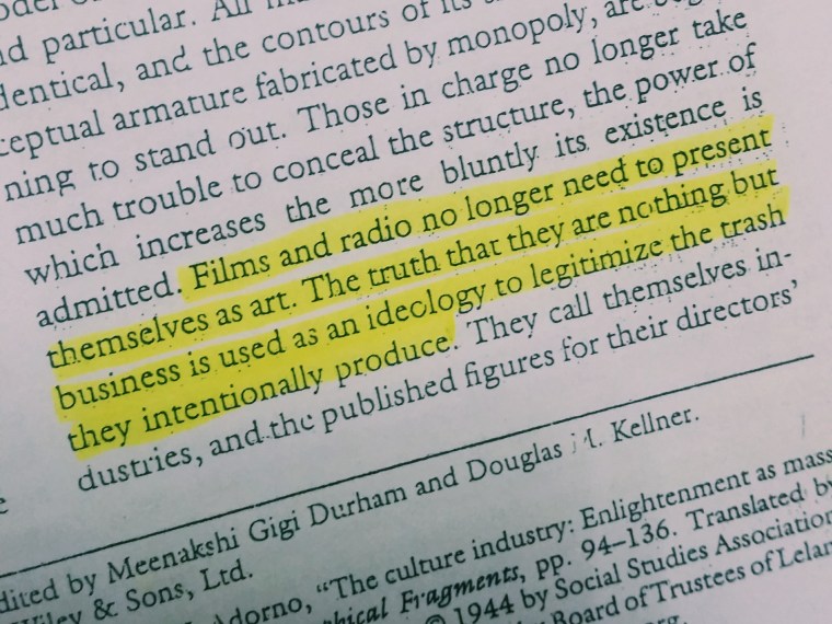  Excerpts from the Culture Industry